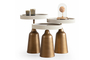 OLIVIA EKRU BRASS BOTTLE Nesting Tables SMF-0935-0030 Efdeco