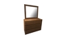 Leticia, natural wood dresser fitted with a mirror DRA-0186-0006 Efdeco