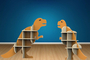 Παιδική επιδαπέδια ραφιέρα Dinosaur KID-0888-0105 Efdeco Image 2