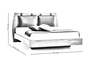 Κρεβάτι Rockefeller φυσικού ξύλου BED-0326-0042 Efdeco Image 3