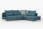 Σαλόνι Γωνία Perla Μπλέ COR-9107-00591 Efdeco