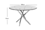 Posto Table (120 cm Chrome / Glass 10 mm) TAB-0146-0037 Efdeco Image 2