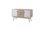 Μπουφέ Alida 125x45x77 Καρυδί/Άσπρο BUF-0146-0013 Efdeco