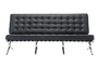 BARCELONA 3 θέσιος καναπές Pu Μαύρο SOF-0146-0020 Efdeco