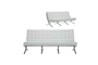 Barcelona three-seat sofa in white Pu SOF-0146-0021 Efdeco