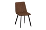 BETTY καρέκλα Μεταλ.Μαύρη Ύφ.Suede Καφέ 45x60x87cm CHA-0146-0172 Efdeco