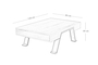 Slide, natural wood coffee table COF-0911-0047 Efdeco Image 2