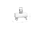 Fire, natural wood bedside table COM-0186-0008 Efdeco Image 5
