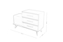 Anabel, dresser made of natural wood DRA-0186-0001 Efdeco Image 2