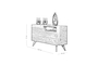 Fire, natural wood dresser DRA-0186-0008 Efdeco Image 5