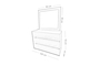 Leticia, natural wood dresser fitted with a mirror DRA-0186-0006 Efdeco Image 2