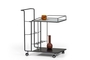 Γυάλινο Τρόλεϊ Μπαρ Glass μαύρο 66x45x83 εκ SMF-0888-00031 Efdeco Image 2