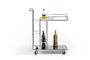 Γυάλινο Τρόλεϊ Μπαρ Glass μαύρο 66x45x83 εκ SMF-0888-00031 Efdeco Image 4