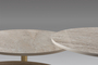 Σετ τραπεζάκια σαλονιού Round Base Traventino Look SMF-0937-0008 Efdeco Image 6