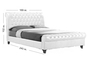 Κρεβάτι Harmony 160x200cm Pu Άσπρο BED-0146-0043 Efdeco Image 2