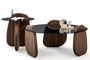 Βοηθητικό Τραπεζάκι Σαλονιού Markiz Walnut SMF-935-0004 Efdeco Image 2