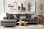 Rio Corner Sofa Dark Grey COR-0088-0793 Efdeco Image 2