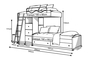 Duo Bunk Bed KID-0157-0048 Efdeco Image 2
