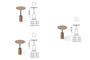 Σετ τραπεζάκια σαλονιού Round Base Natural SMF-0937-0006 Efdeco Image 4