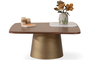 Coffee Table Bueno Brass White COF-0935-0043 Efdeco Image 2