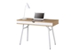 Γραφείο H/Y 115x55cm Μεταλ.Λευκό/Melamine Beech DES-0146-0011 Efdeco