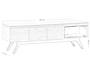 Έπιπλο τηλεόρασης Message φυσικού ξύλου TVF-0200-0017 Efdeco Image 7
