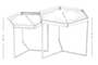 Βοηθητικά τραπεζάκια Moma ανοξείδωτα 38x37x42 cm SMF-0962-0021 Efdeco Image 3