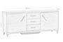 Μπουφέ Porto φυσικού ξύλου BUF-0200-0011 Efdeco Image 4