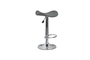 Σκαμπό Bar Saddle PVC Γκρι/Χρώμιο CHA-0146-0129 Efdeco