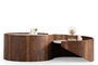 Τραπεζάκι σαλονιού Atlantis walnut COF-0935-0030 Efdeco Image 4