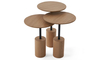 Σετ τραπεζάκια σαλονιού Round Base Natural SMF-0937-0006 Efdeco