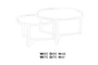 Σετ τραπεζάκια σαλονιού Geometric Glass COF-0937-0030 Efdeco Image 4
