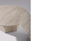 Τραπεζάκι σαλονιού Travertine Look Στρογγυλό COF-0937-0036 Efdeco Image 5