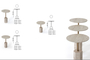 Σετ τραπεζάκια σαλονιού Round Base Traventino Look SMF-0937-0008 Efdeco Image 4