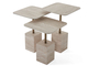Σετ τραπεζάκια σαλονιού Square Base Traventino Look SMF-0937-0011 Efdeco