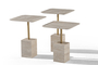 Σετ τραπεζάκια σαλονιού Square Base Traventino Look SMF-0937-0011 Efdeco Image 3