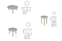 Set Concrete Coffee Table COF-0937-0013 Efdeco Image 3