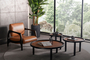 Σετ τραπεζάκια σαλονιού Round Base Black COF-0937-0035 Efdeco Image 2