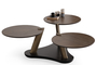 Τραπεζάκι σαλονιού Trio Walnut COF-0935-0012 Efdeco Image 2