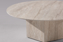Τραπεζάκι σαλονιού Travertine Look Στρογγυλό COF-0937-0036 Efdeco Image 4