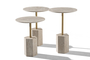 Σετ τραπεζάκια σαλονιού Round Base Traventino Look SMF-0937-0008 Efdeco Image 7