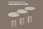 Σετ τραπεζάκια σαλονιού Round Base Traventino Look SMF-0937-0008 Efdeco Image 3