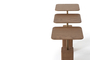 Σετ τραπεζάκια σαλονιού Square Base Walnut SMF-0937-0007 Efdeco Image 5