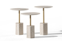 Σετ τραπεζάκια σαλονιού Round Base Traventino Look SMF-0937-0008 Efdeco Image 2