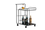 Γυάλινο Τρόλεϊ Μπαρ Glass μαύρο 66x45x83 εκ SMF-0888-00031 Efdeco Image 3