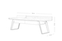 Flat, natural wood TV stand TVF-0200-0014 Efdeco Image 2