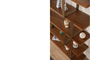 Caps Walnut Bookshelf LIB-0935-0002 Efdeco Image 2